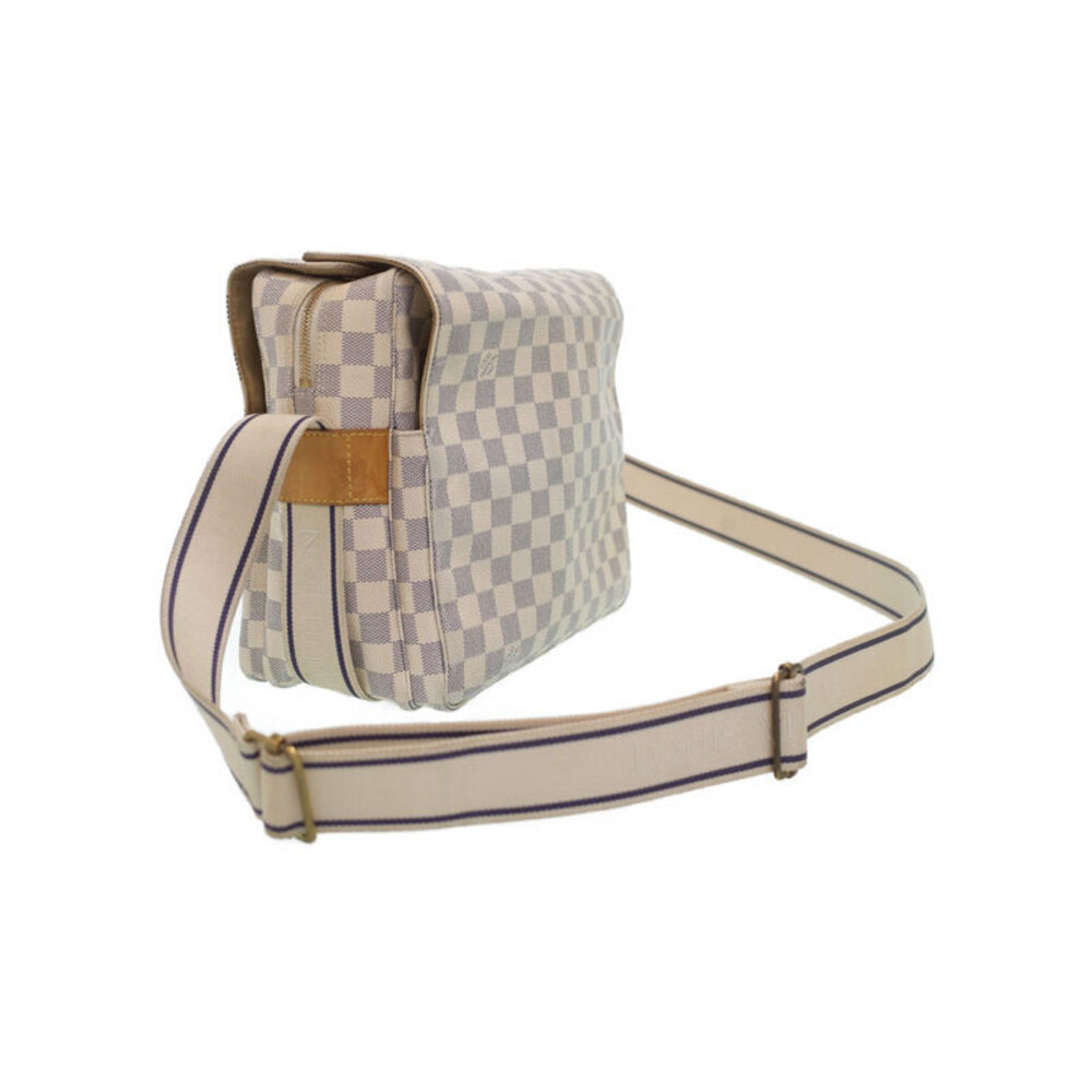 Louis Vuitton White Naviglio Shoulder Bag Azur Damier